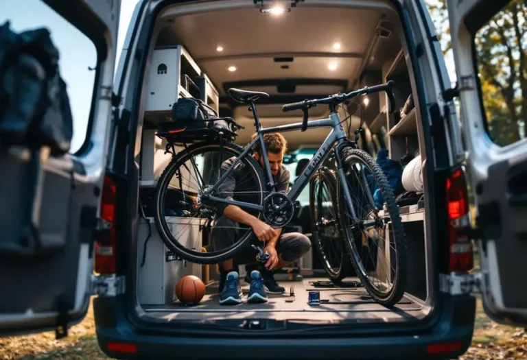 comment fixer velo dans soute camping car