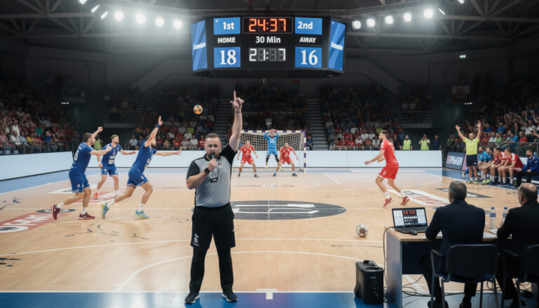 découvrez la durée officielle d'un match de handball et comment le temps de jeu est structuré, avec les différentes périodes et pauses.